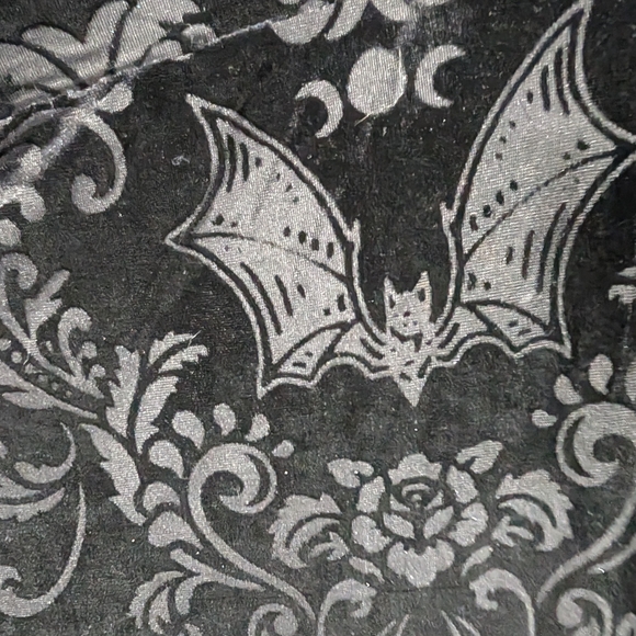 Torrid Black Velvet Pants with Floral Pattern - Picture 3 of 4